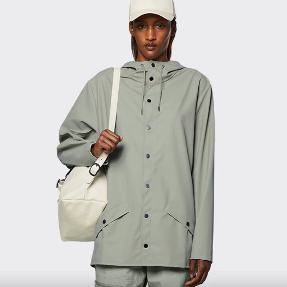 RAINS Jacket in cement Sz XS/S